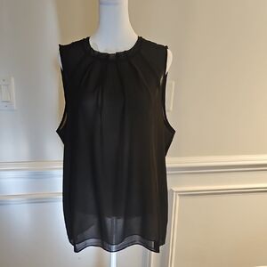 Rose & Olive Black Sheer Sleeveless Blouse Womens Size XL NWT
